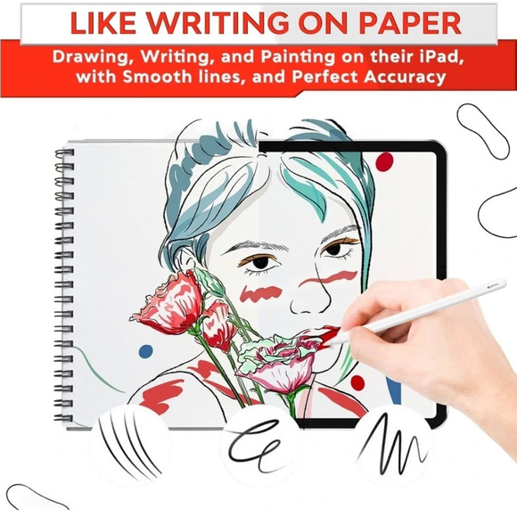 ZOEGAA‎ 2-pack iPad Pro 12.9 Paper Screen Protector Matte Film PET Film NWT - Picture 2 of 8